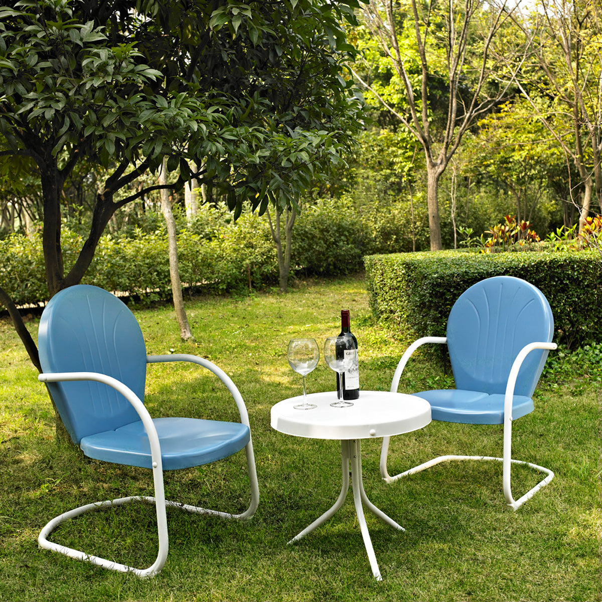 Crosley Outdoor Griffith 3Pc Retro Outdoor Chair Set