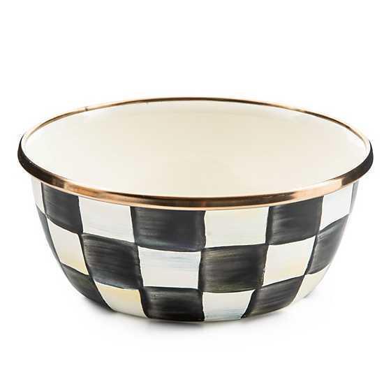 MacKenzie-Childs Violet Check Pinch Bowl