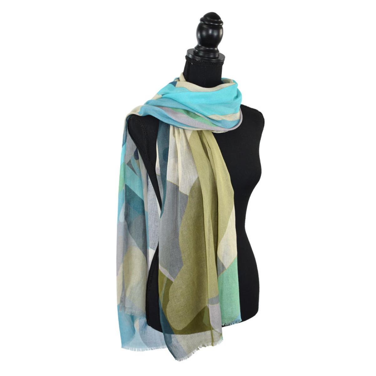 Dupatta Designs Milo Abstract Colorblock Scarf