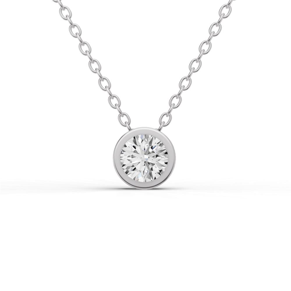 Prestige Boutique Diamonds Sterling Silver Lab Diamond Pendant Size 1.5 CTW