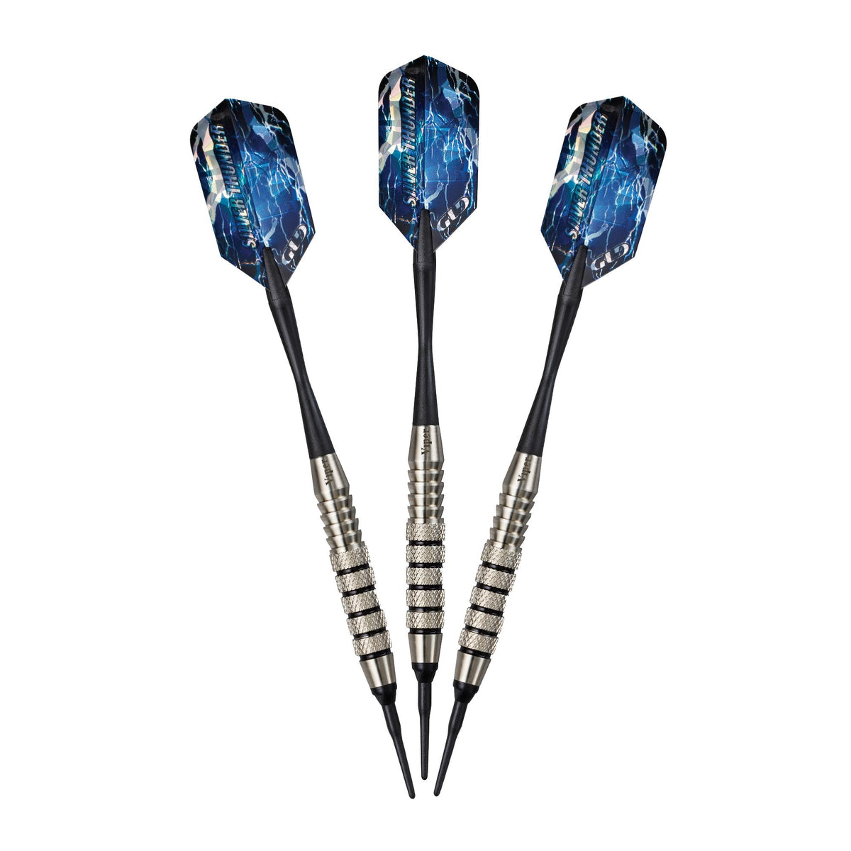 Viper Silver Thunder Soft Tip Darts 5 Knurled Rings 18 Grams