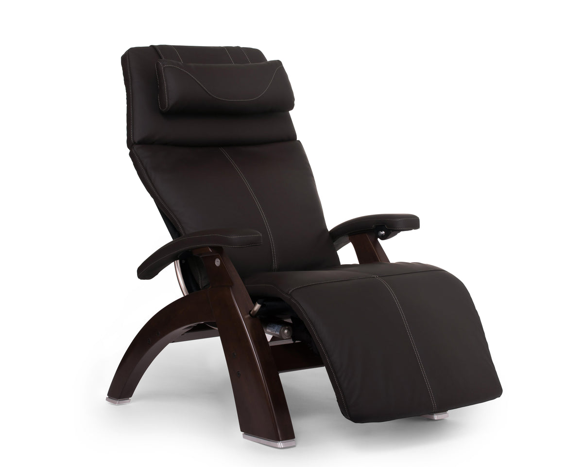Human Touch Perfect Chair - Dark Walnut Electric Base with Espresso Premium Leather