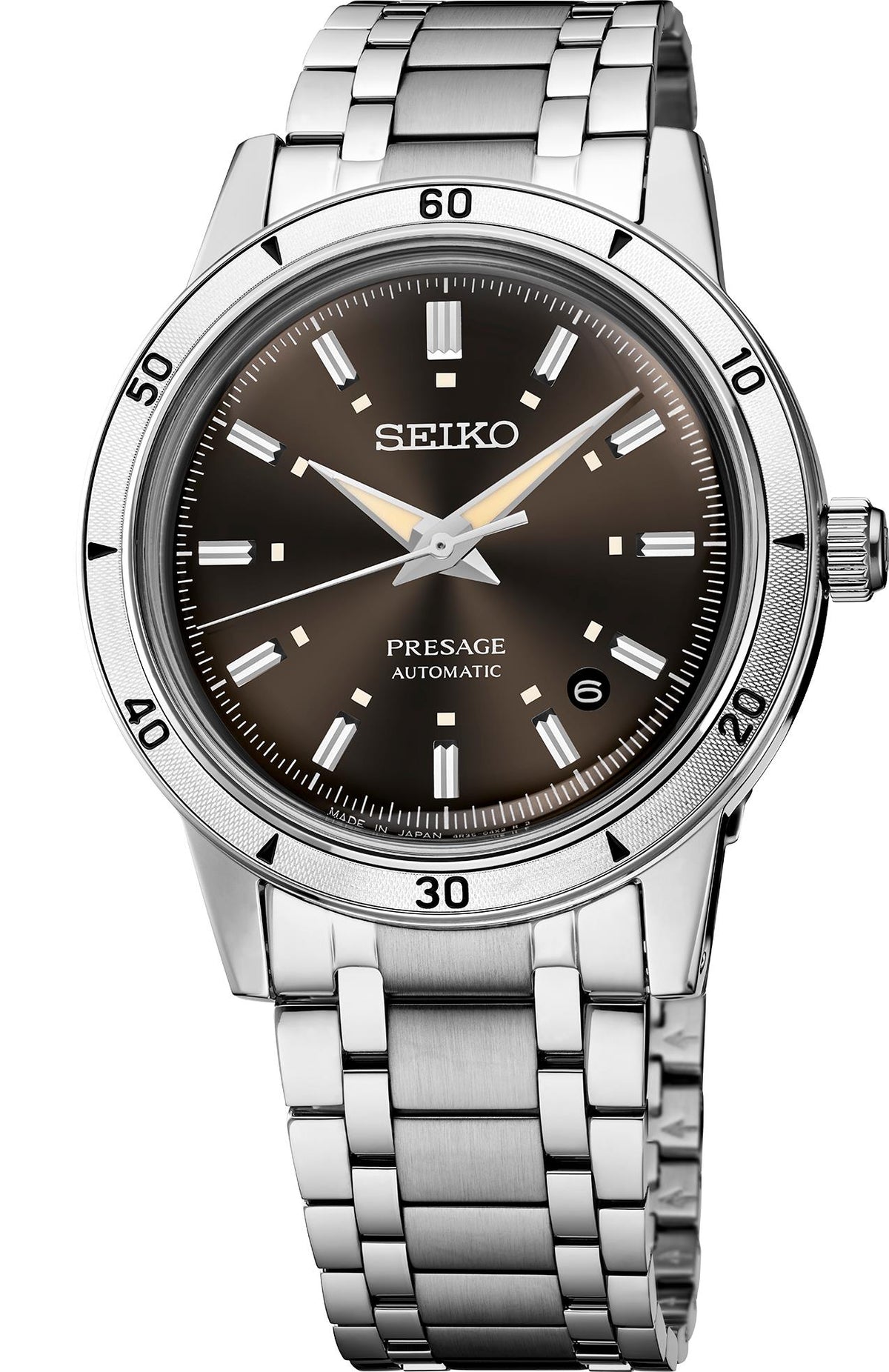 Seiko Presage Style 60s SS Automatic Brown Dial, SS bracelet