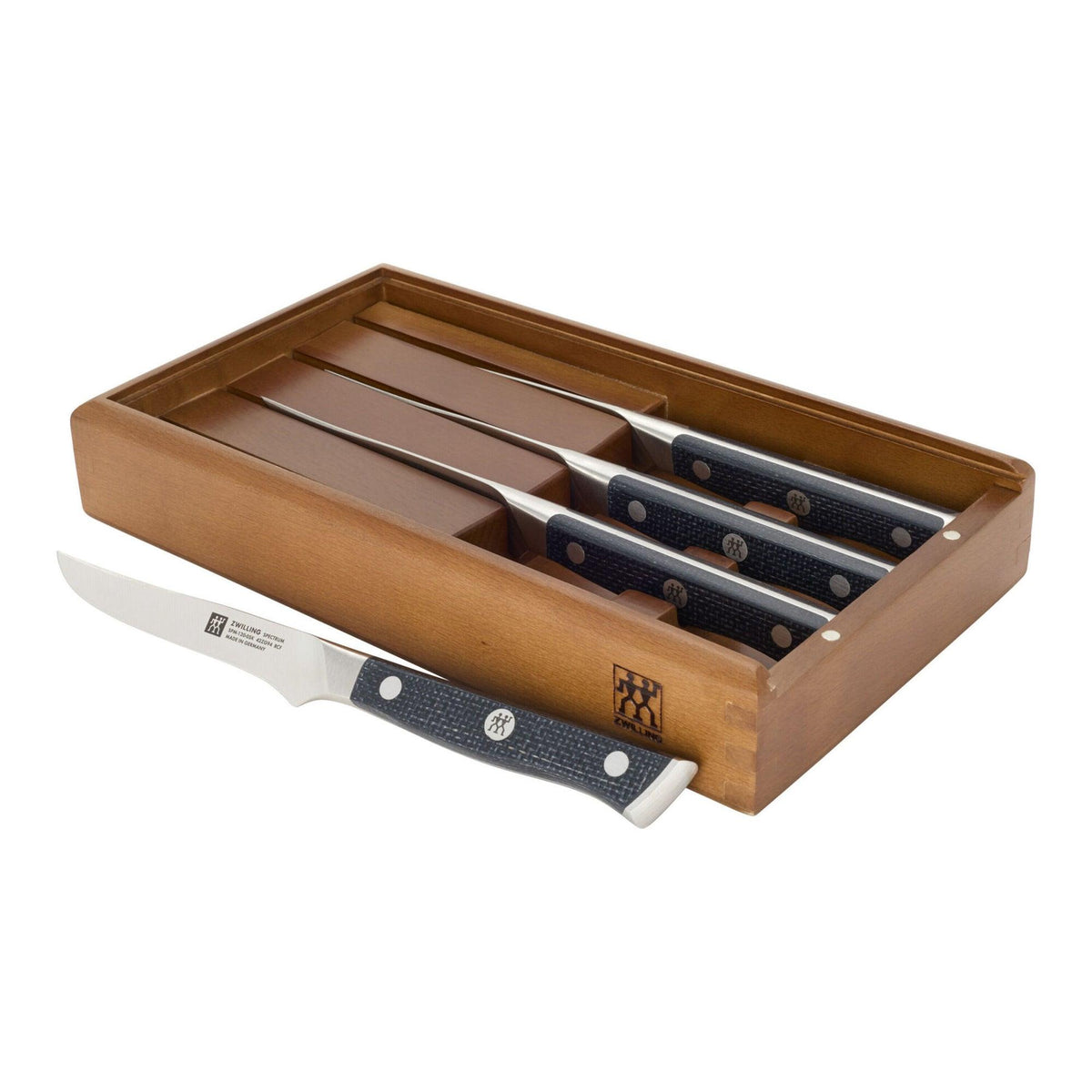 Zwilling Spectrum 4pc Steak Knife Set w/ Wood Presentation Box
