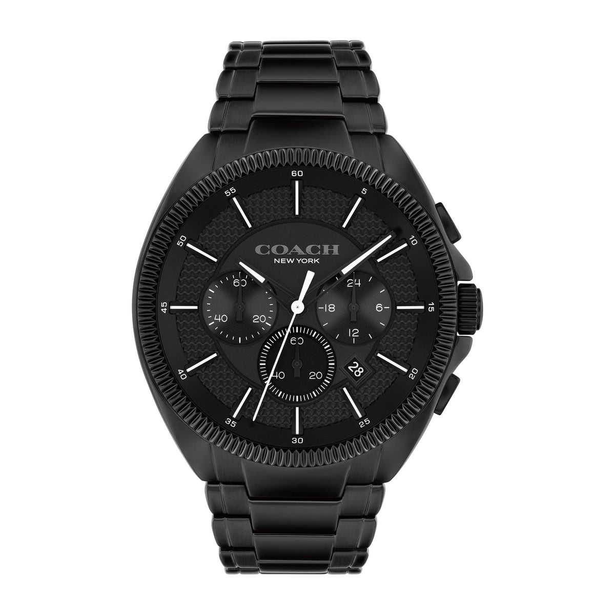 Coach Men's Jackson Chronograph Black IP Stainless Steel Watch Black Dial