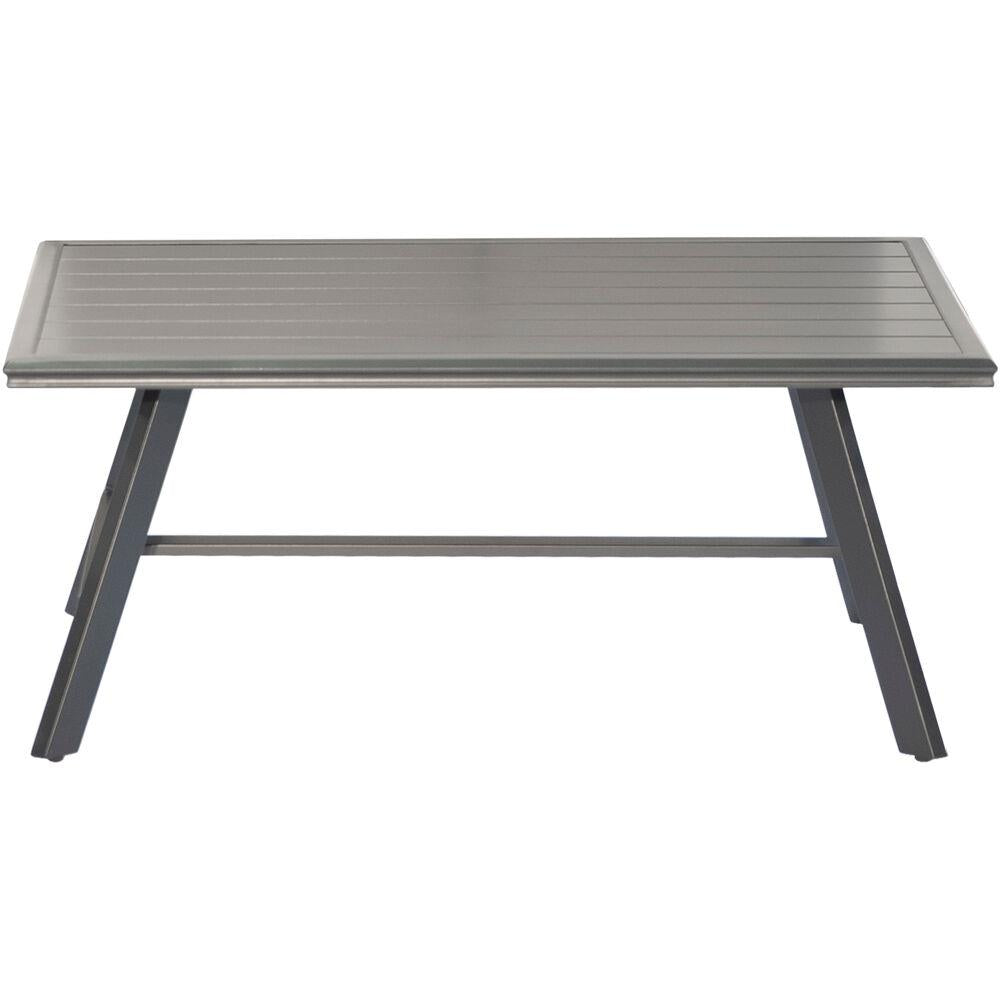 Hanover All-Weather Commercial-Grade Aluminum Slat-Top Coffee Table