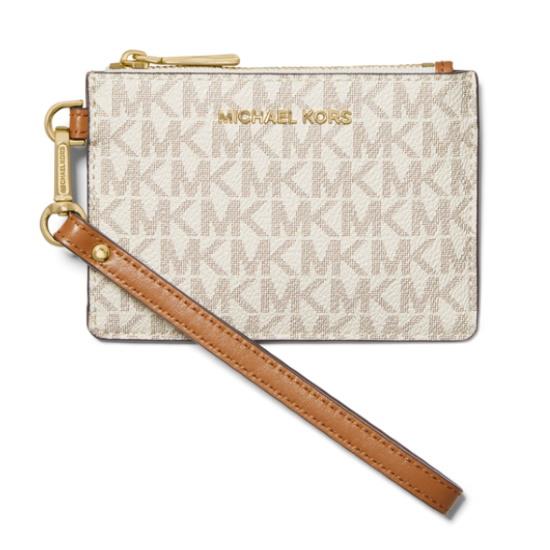 Michael Kors Small Logo Coin Wristlet - Vanilla