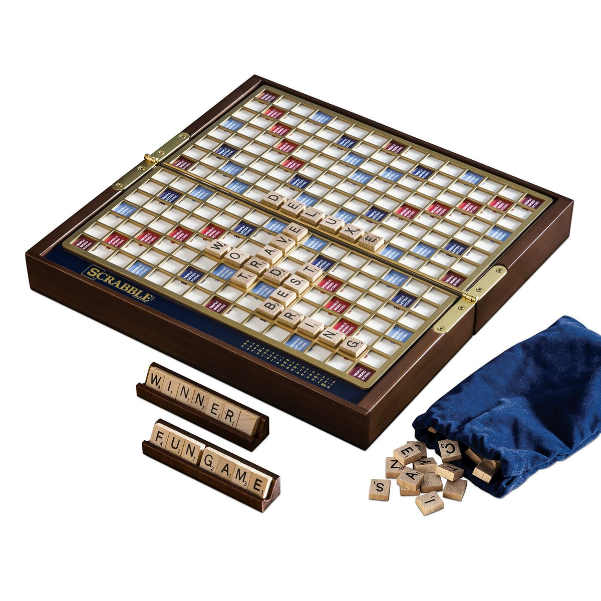 WS Games Scrabble Deluxe Travel Edition Ages 8+ Years