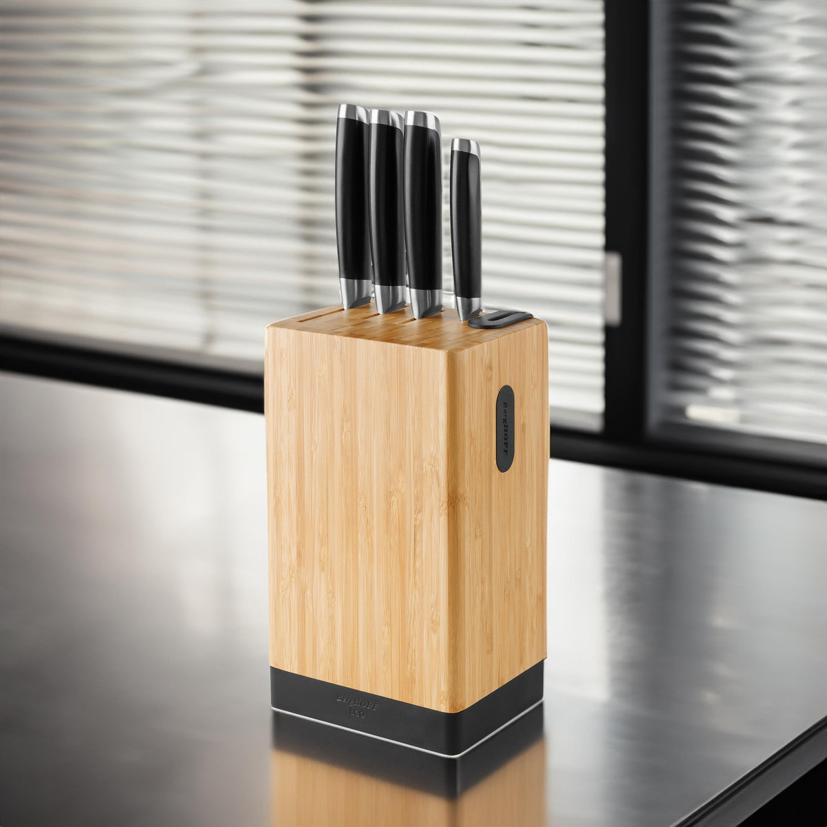 BergHOFF Leo Graphite 5Pc Forged Stainless Steel Cutlery Set With Knife Block
