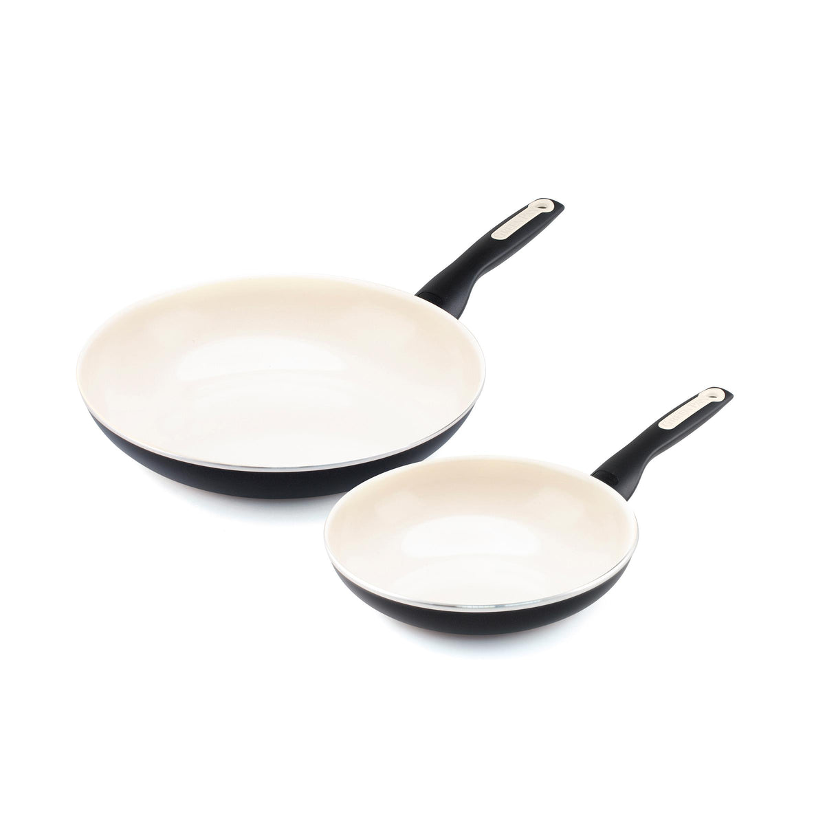 GreenPan Rio 8" & 10" Ceramic Nonstick Fry Pan Set Black