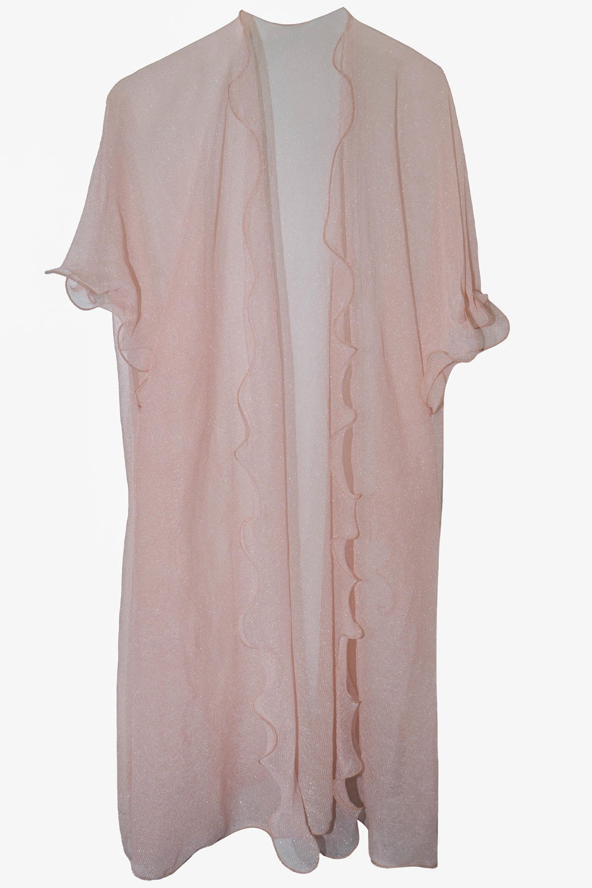 Jessica McClintock Metallic Kimono with Lattice Edge