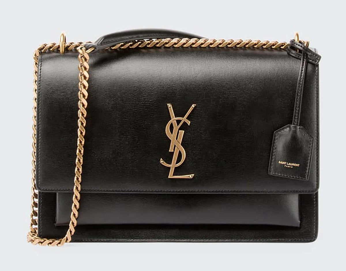 Yves Saint Laurent Sunset Chain Bag In Smooth Leather Size Medium