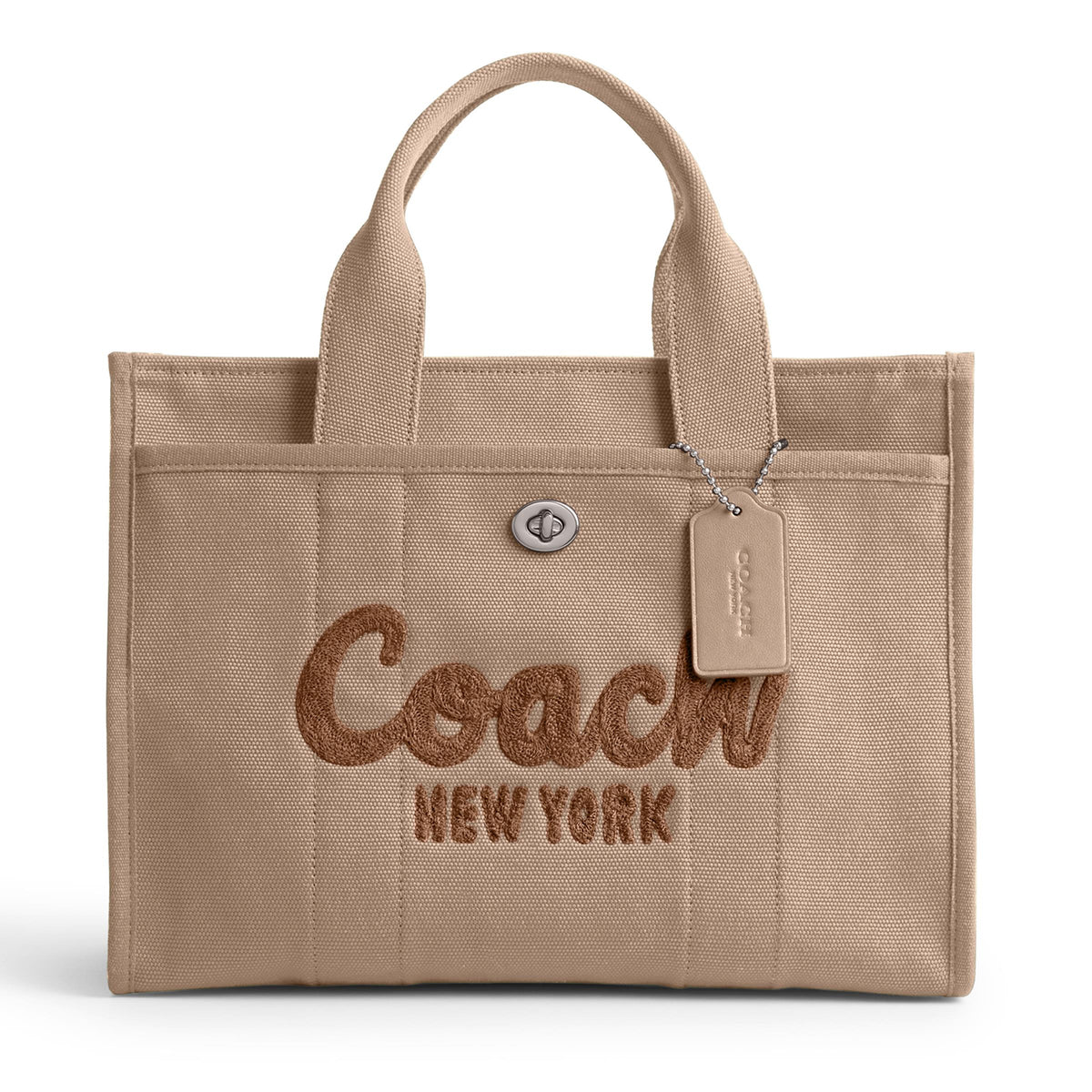 COACH Canvas Cargo Tote - Natural/Silver