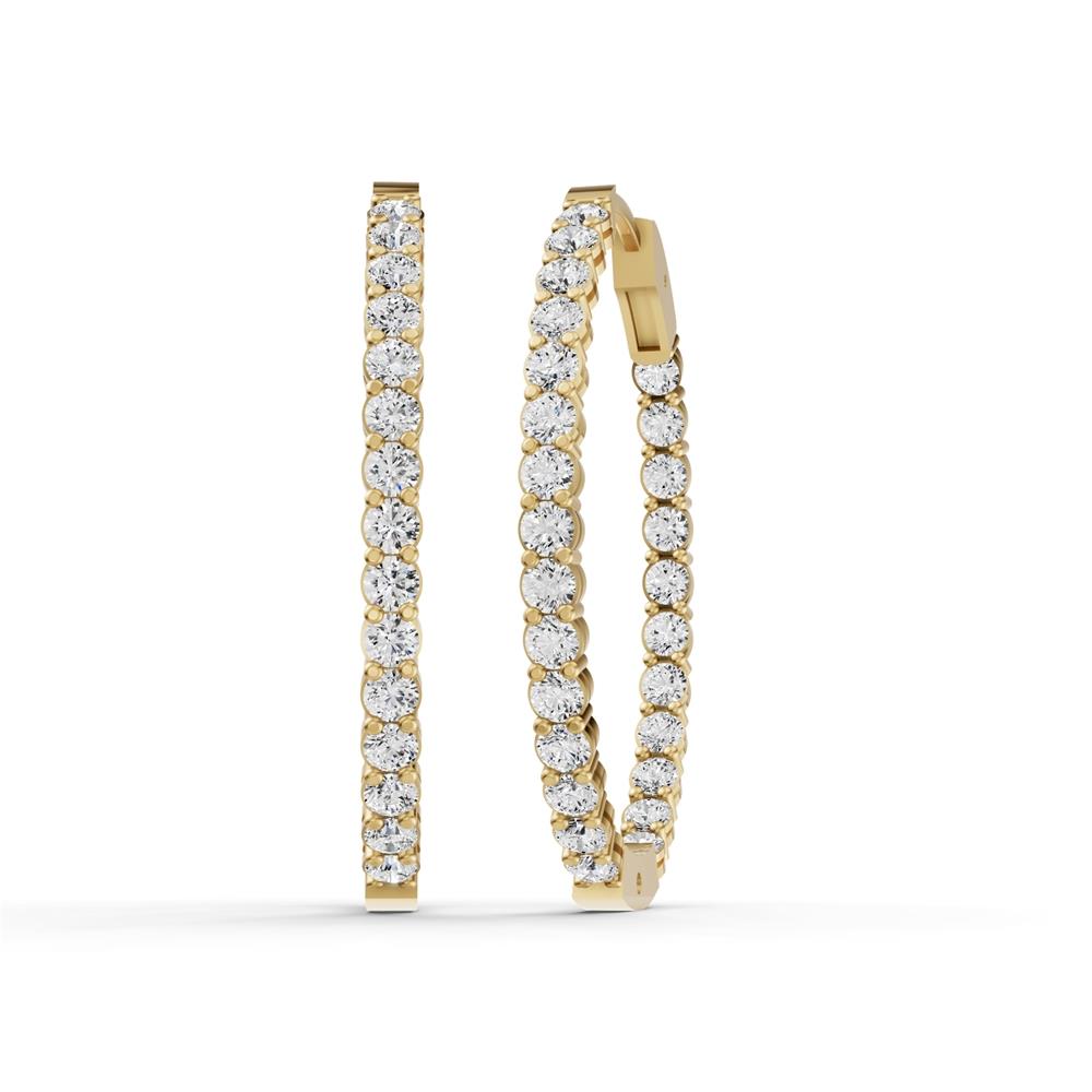 Prestige Boutique Diamonds Oval Lab Hoop Earrings Size 10.06 CT