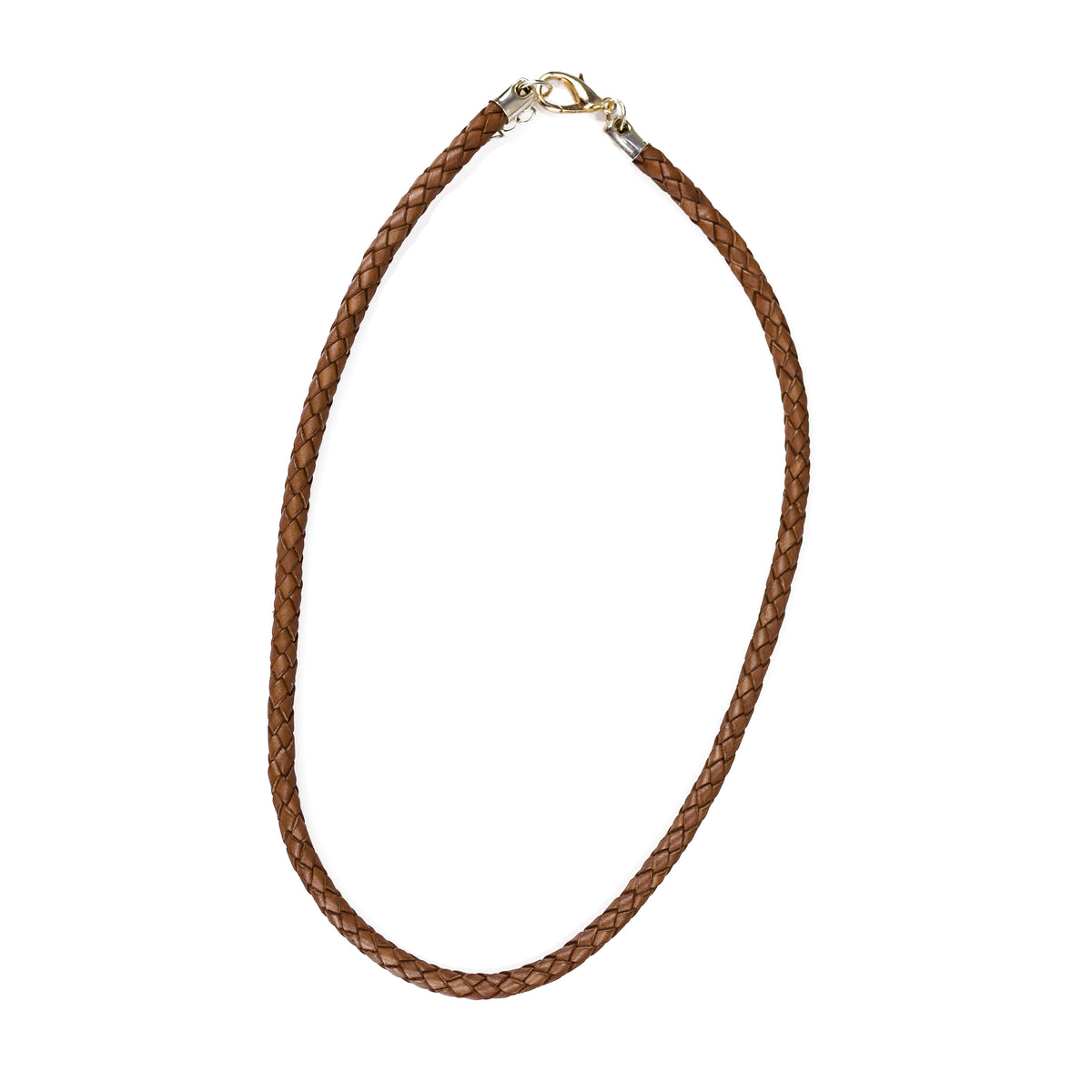 Completely Bella Saddle Tan Braided Leather Necklace