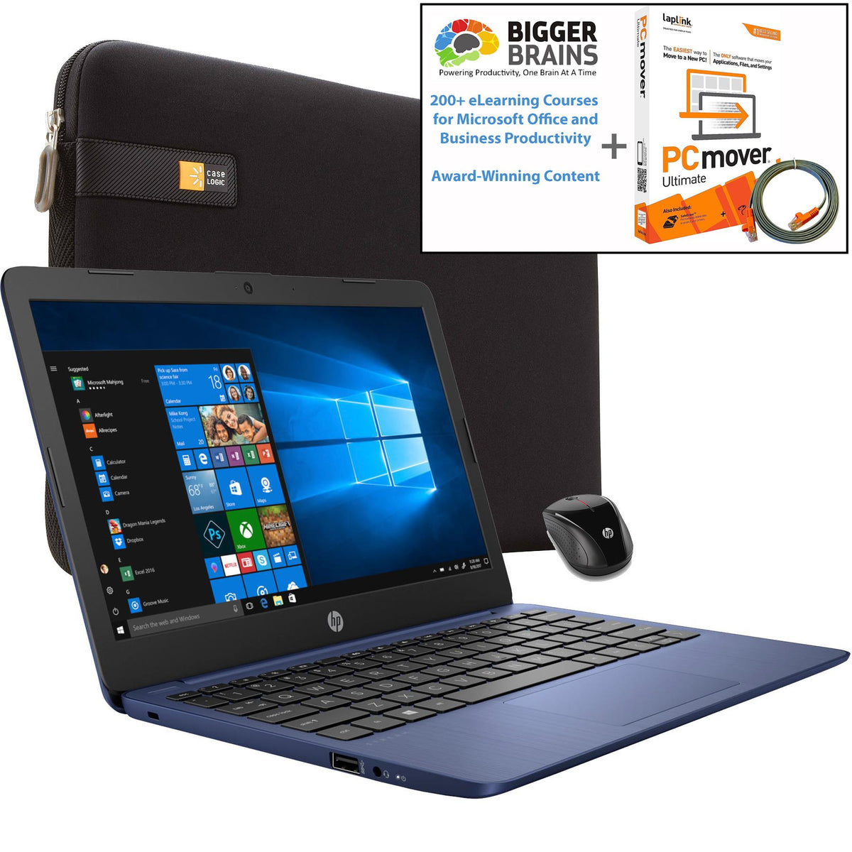 Hewlett Packard 14" Notebook with mouse , carrying case, software