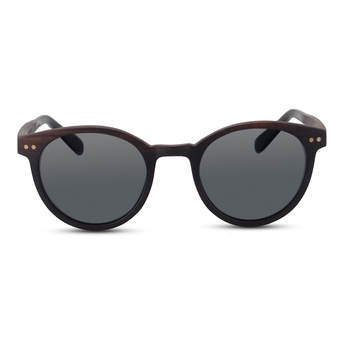 Joycoast Ebony - Round Wooden Sunglasses Brown