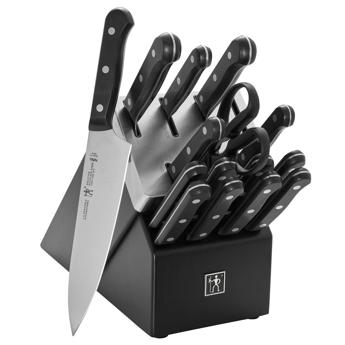Henckels Solution 16pc Self-Sharpening Knife Block Set Black