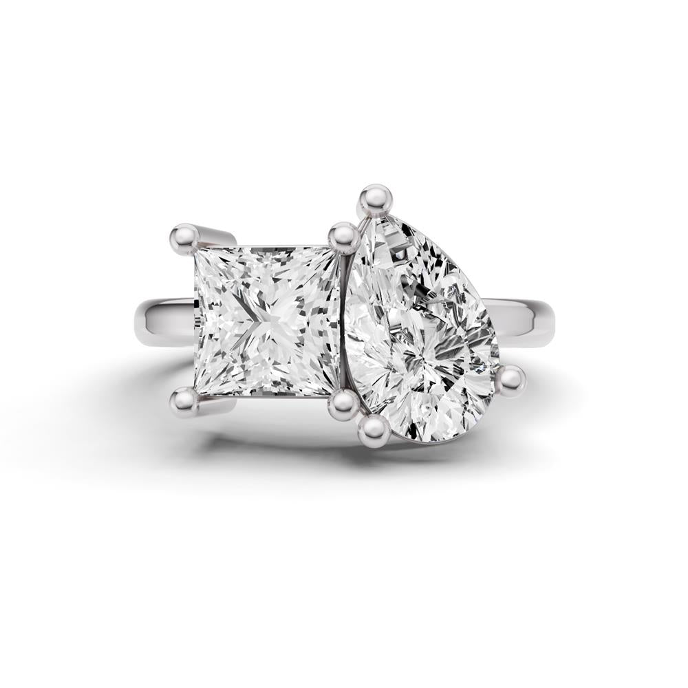 Prestige Boutique Diamonds 2CT Pr. Pear Moi Toi Lab Diamond Ring Size 7