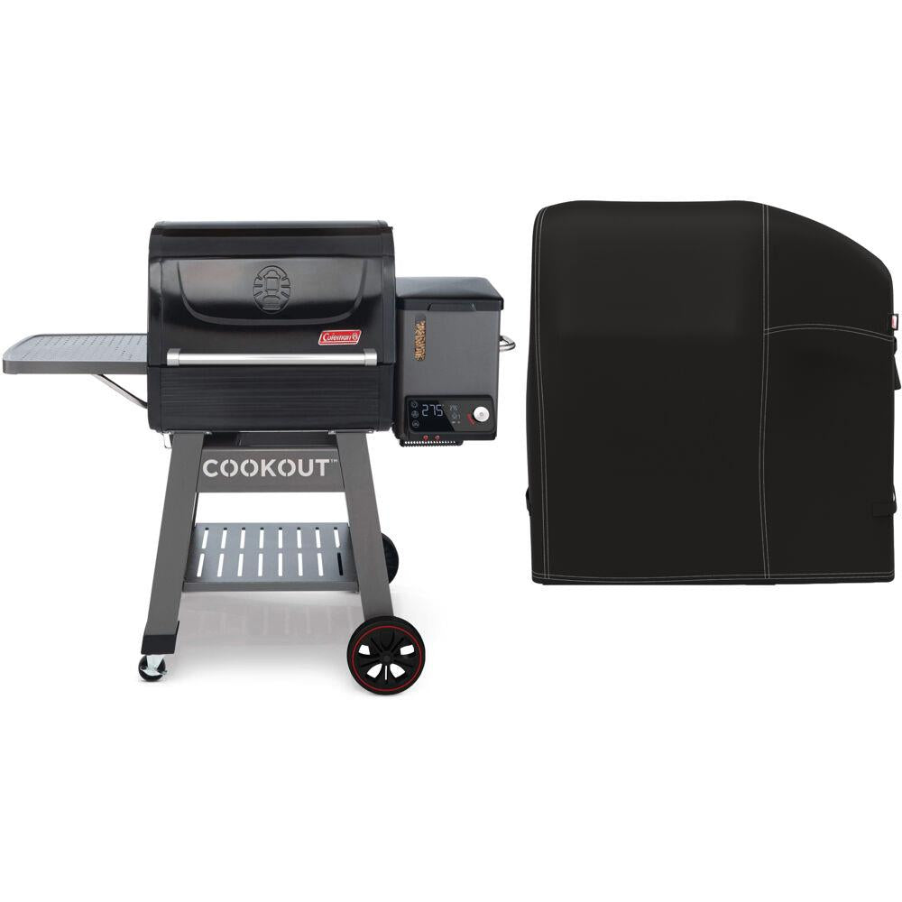 Coleman Grills Cookout 1000 Grilling Kit with Digital Hardwood Pellet Grill and Heavy-Duty Cover