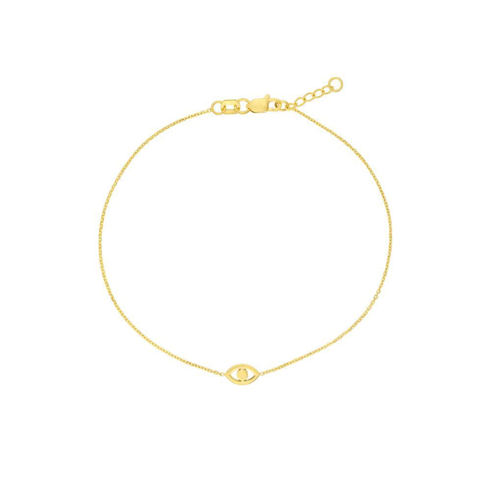 HAWLEY ST Mini Evil Eye Cutout Adjustable 7.5" Bracelet
