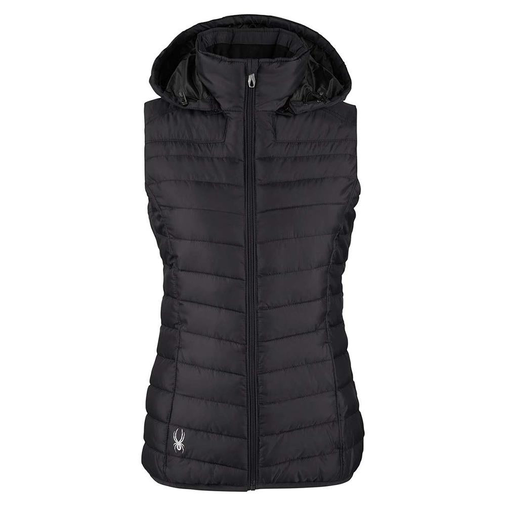 Spyder Womens Supreme Insulated Puffer Vest-Black-LG