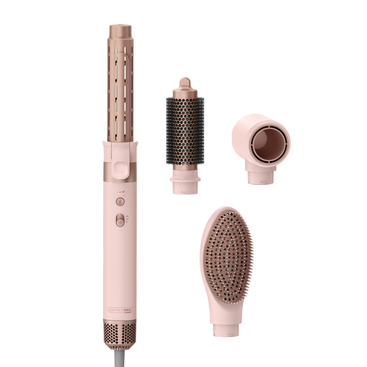 Conair InfinitiPRO DigitalAIRE Styling Wand w/ Attachments Pink