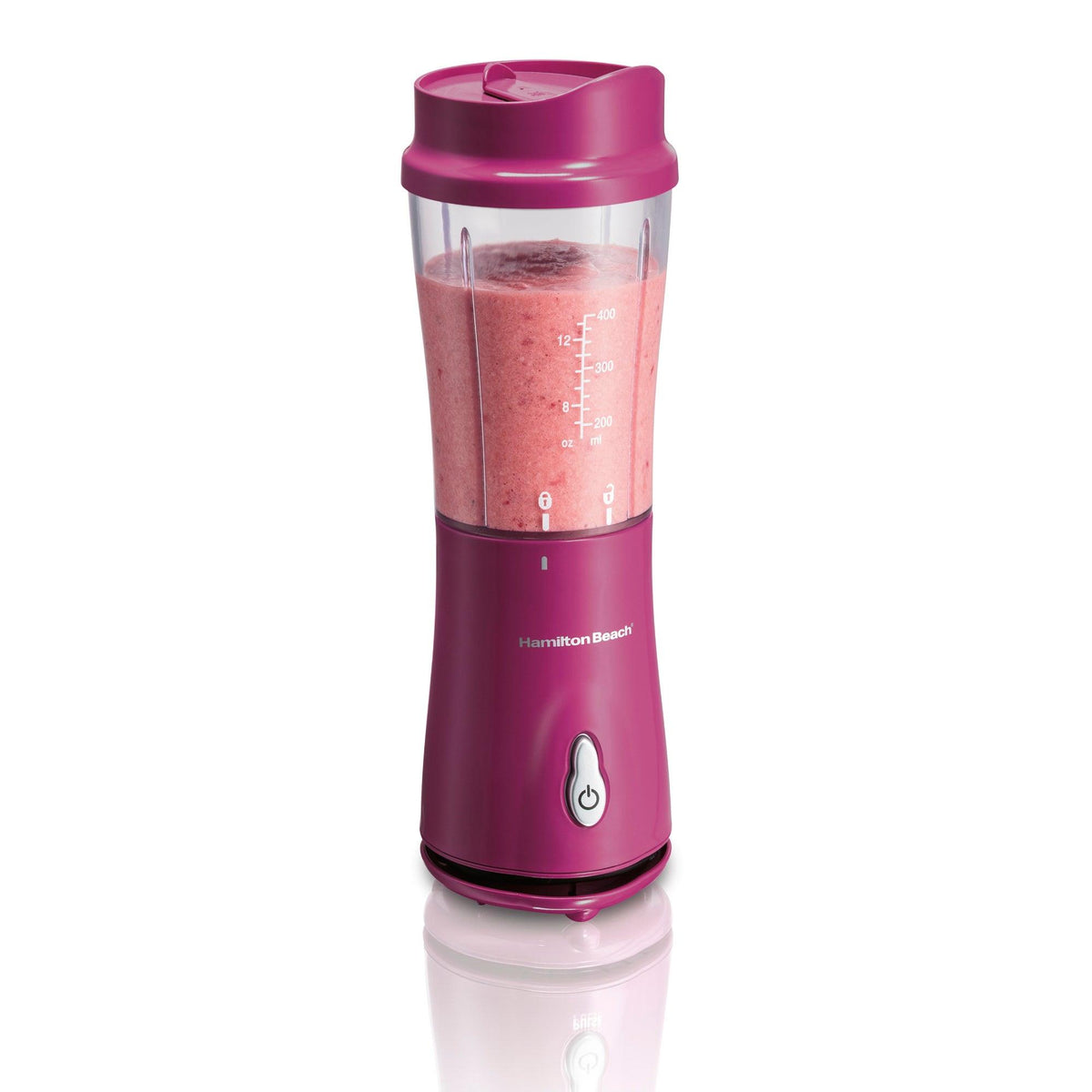 Hamilton Beach Personal Blender w/ Travel Lid Raspberry