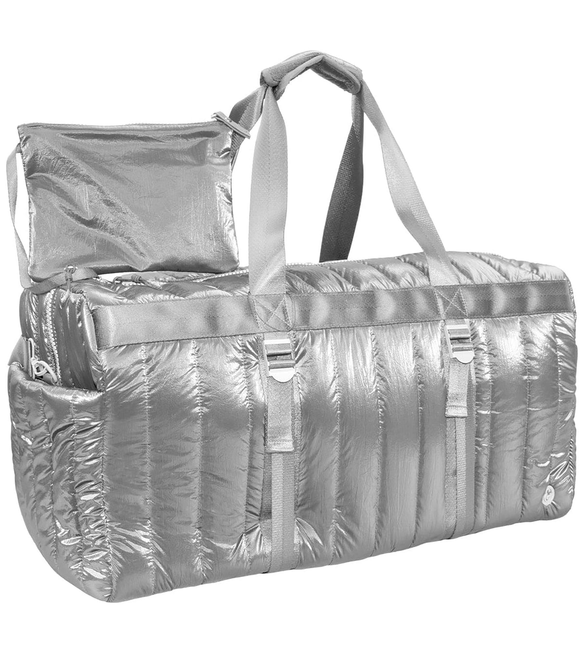 Joan & David Metallic Quilted Duffle Size 22"