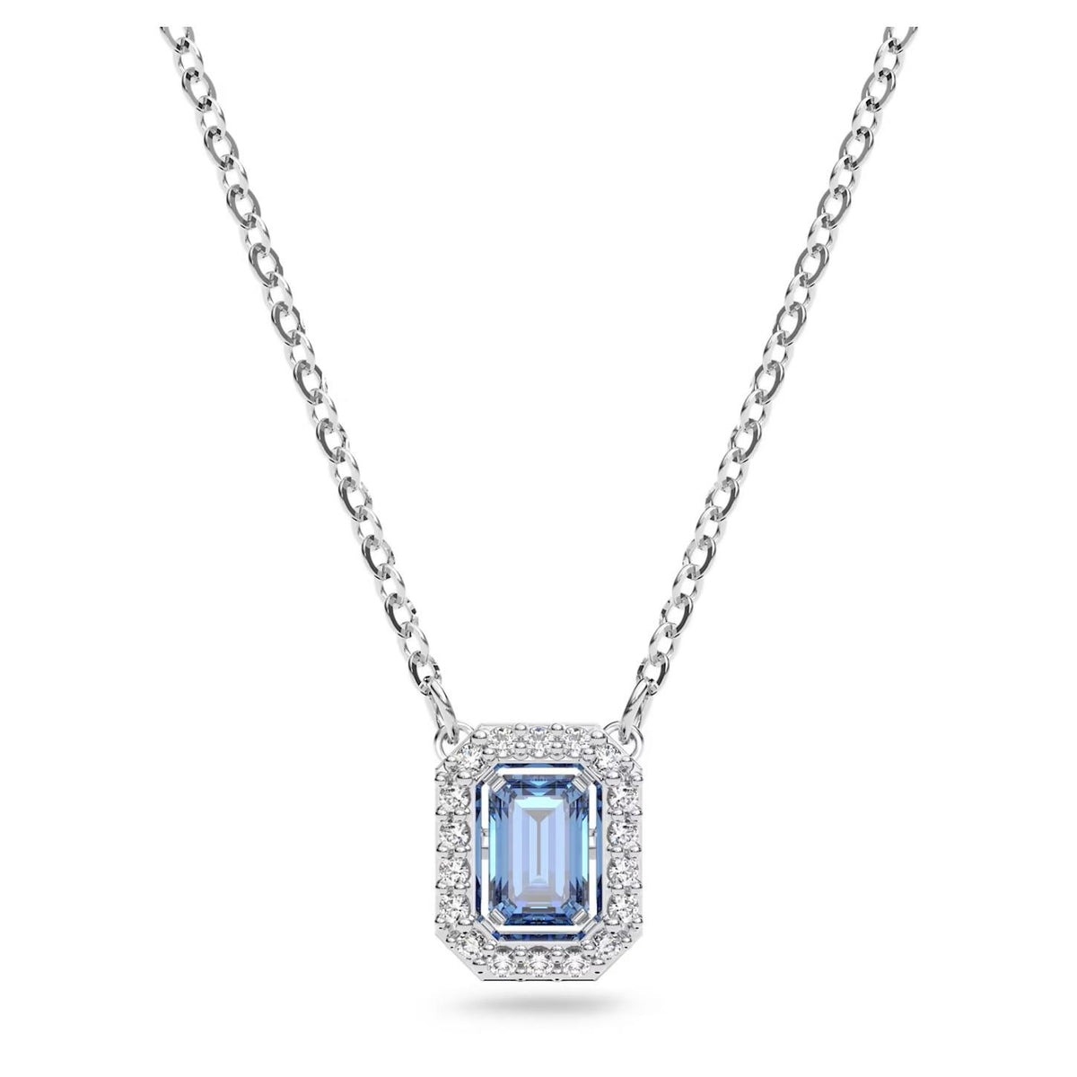 Swarovski Octagon Cut Zirconia Millenia Necklace - Blue