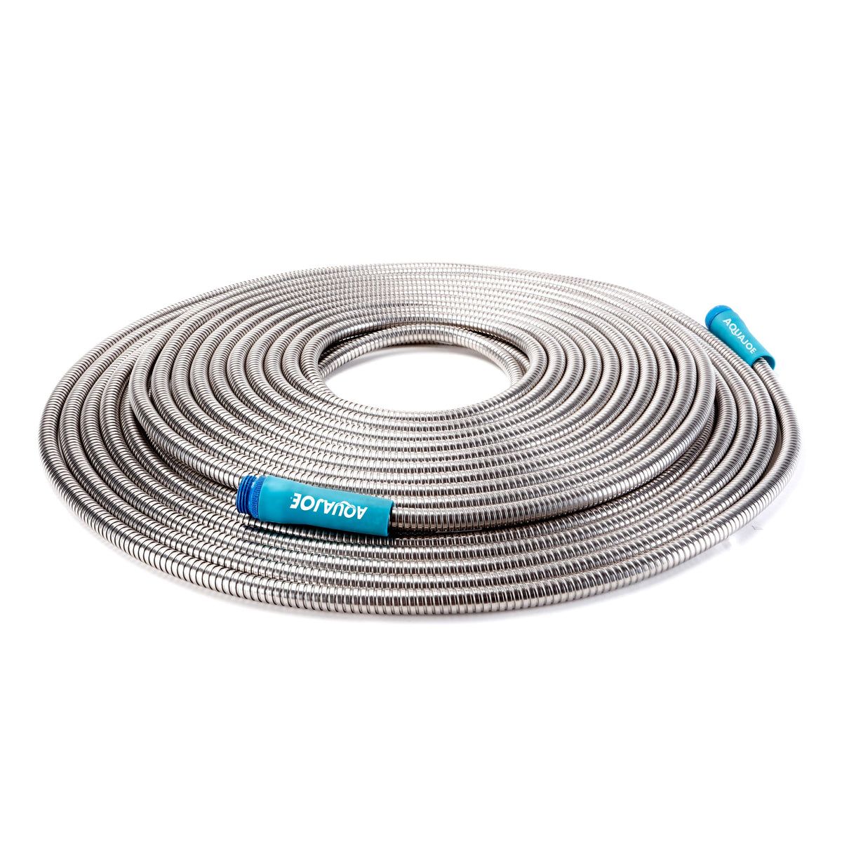 Sun Joe & Snow Joe Stainless Heavy Duty Spiral Constructed Metal Garden Hose - 100Ft