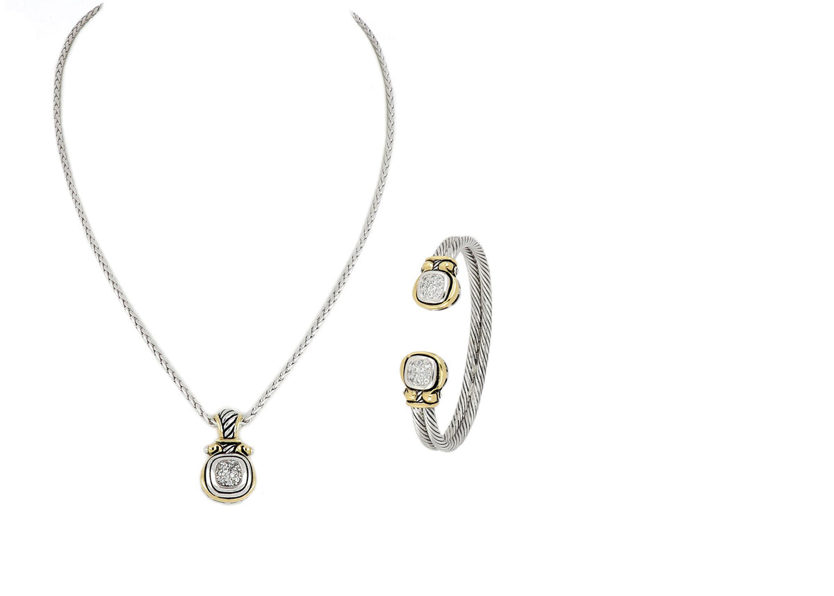 John Medeiros Anvil Necklace and Bracelet Set, K5105-AF03 and B5102-AF00