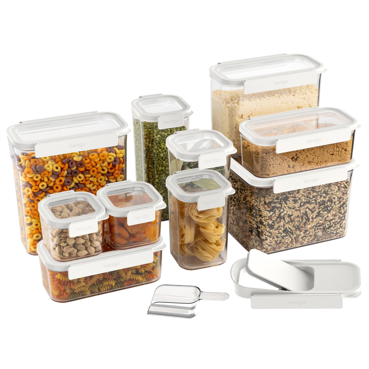 Bentgo 22pc Pantry Airtight Food Storage Containers Snow