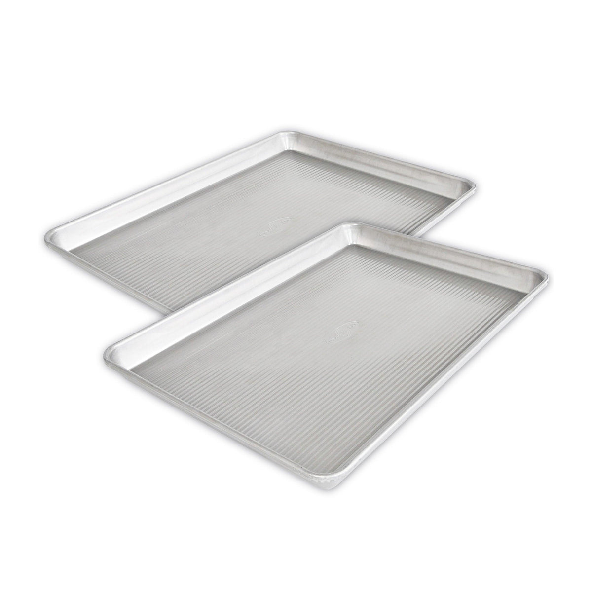 USA Pan 2pc Nonstick Aluminized Steel Half Sheet Baking Pan Set