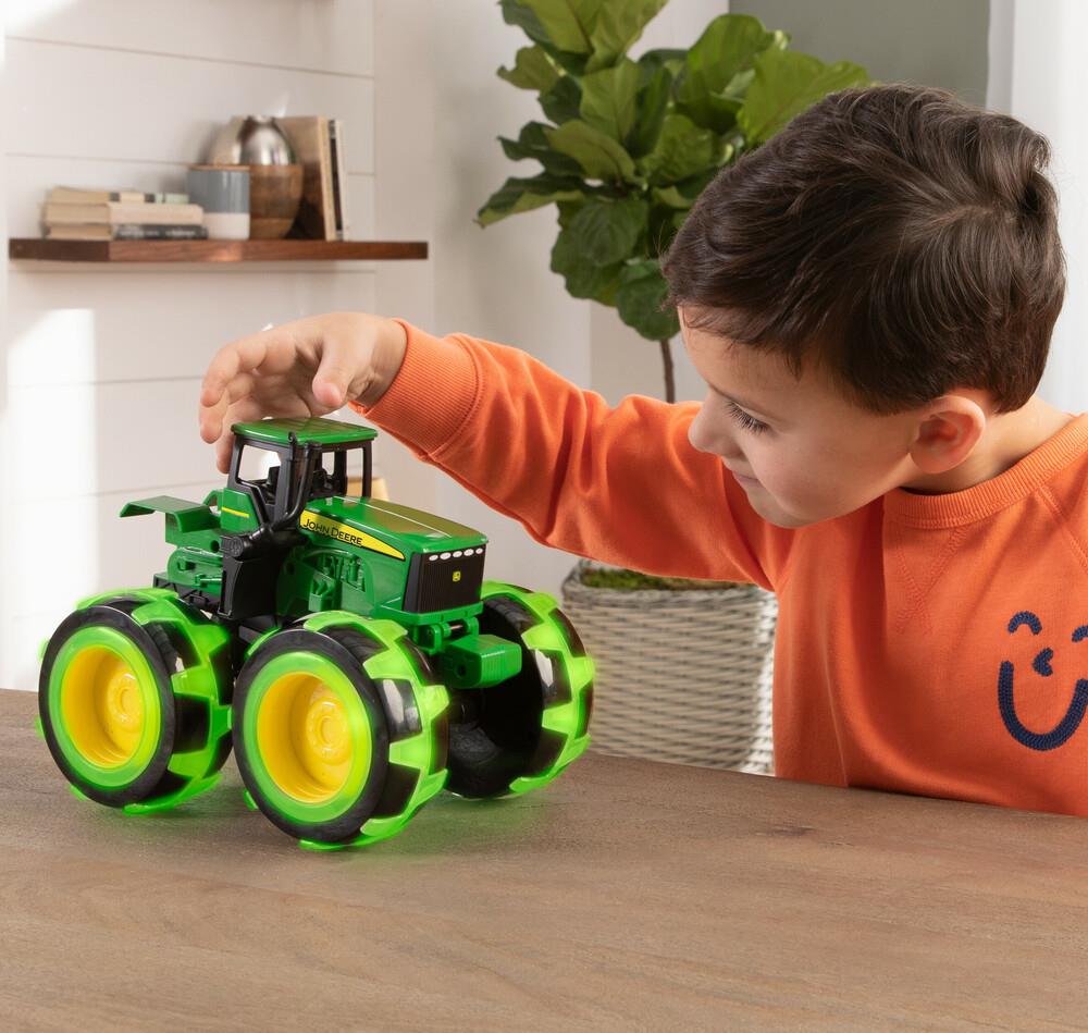 Tomy John Deere Monster Treads 8" Lightning Wheels Tractor
