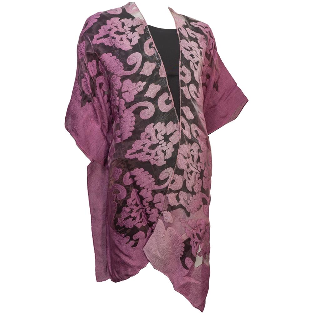 Jessica McClintock Brocade Burnout Kimono