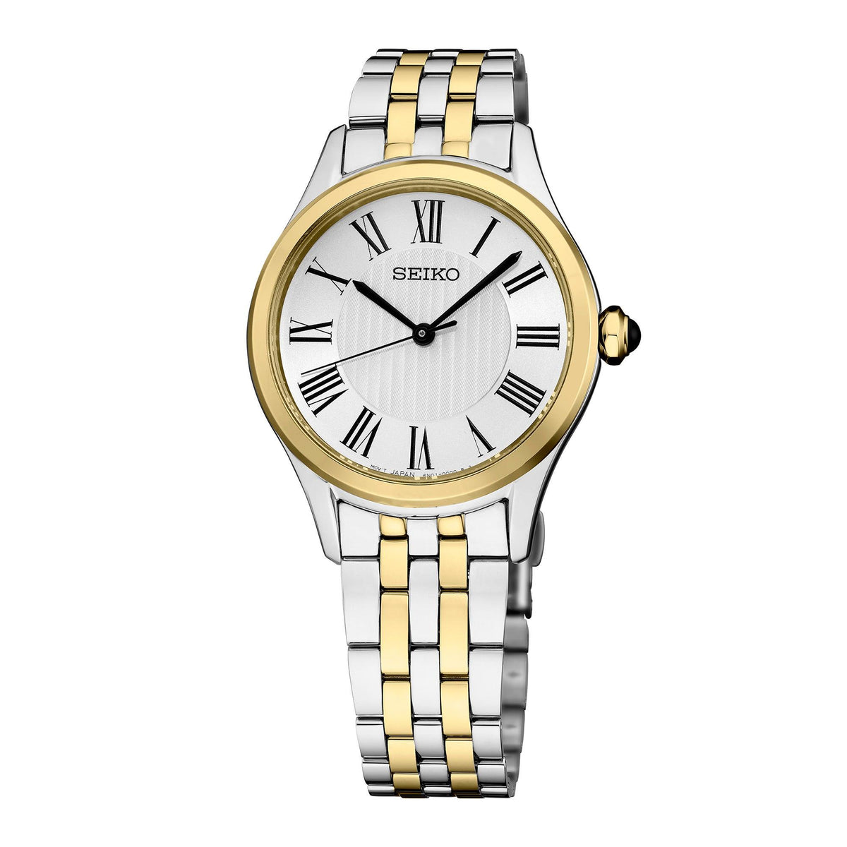 Seiko Ladies Essentials Two-Tone Stainless Steel Watch Silver Dial