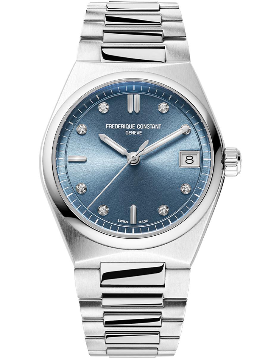 Frederique Constant Ladies' Highlife Quartz Stainless Steel Bracelet watch, Blue dial