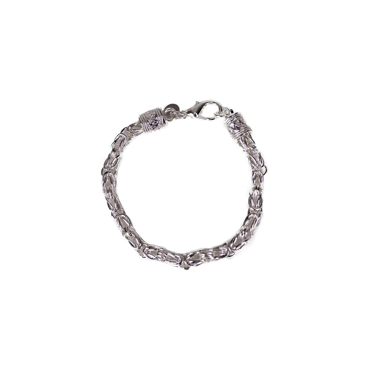 Completely Bella Silver Toned Byzantine Link Bracelet