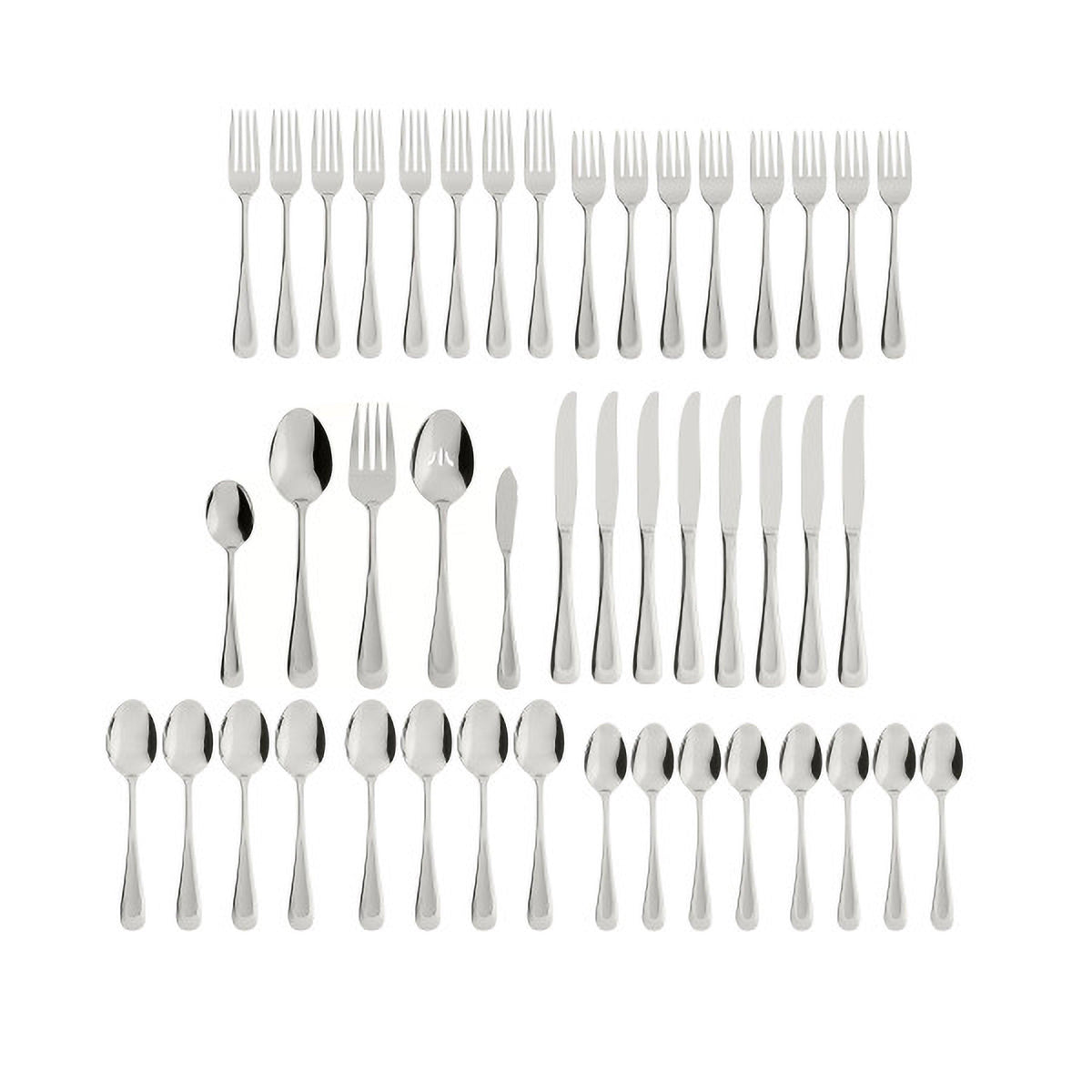 Oneida 45pc Satin Sand Dune 18/0 Stainless Steel Flatware Set