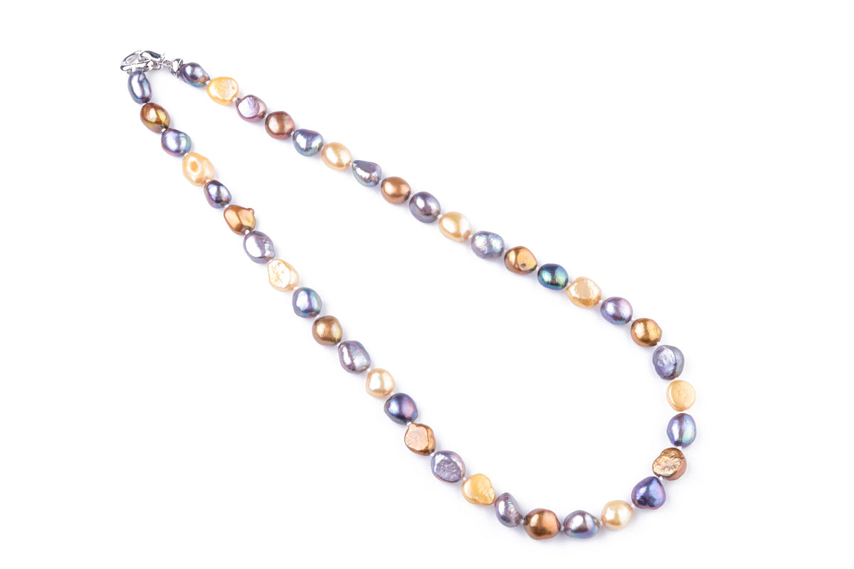 Completely Bella 19-1/2" Multicolor Baroque Nugget Pearl Necklace