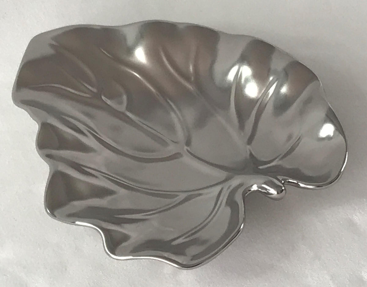 Stark Home Botanic Collection Plate 9" Porcelain Matt Leaf