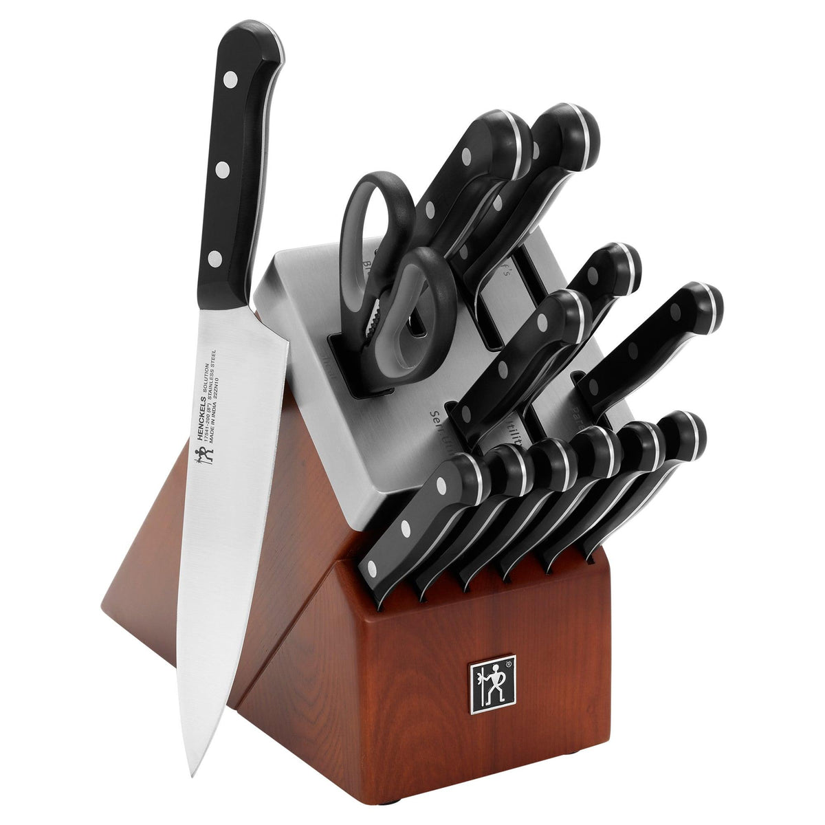Henckels Solution 14pc Self-Sharpening Knife Block Set Brown