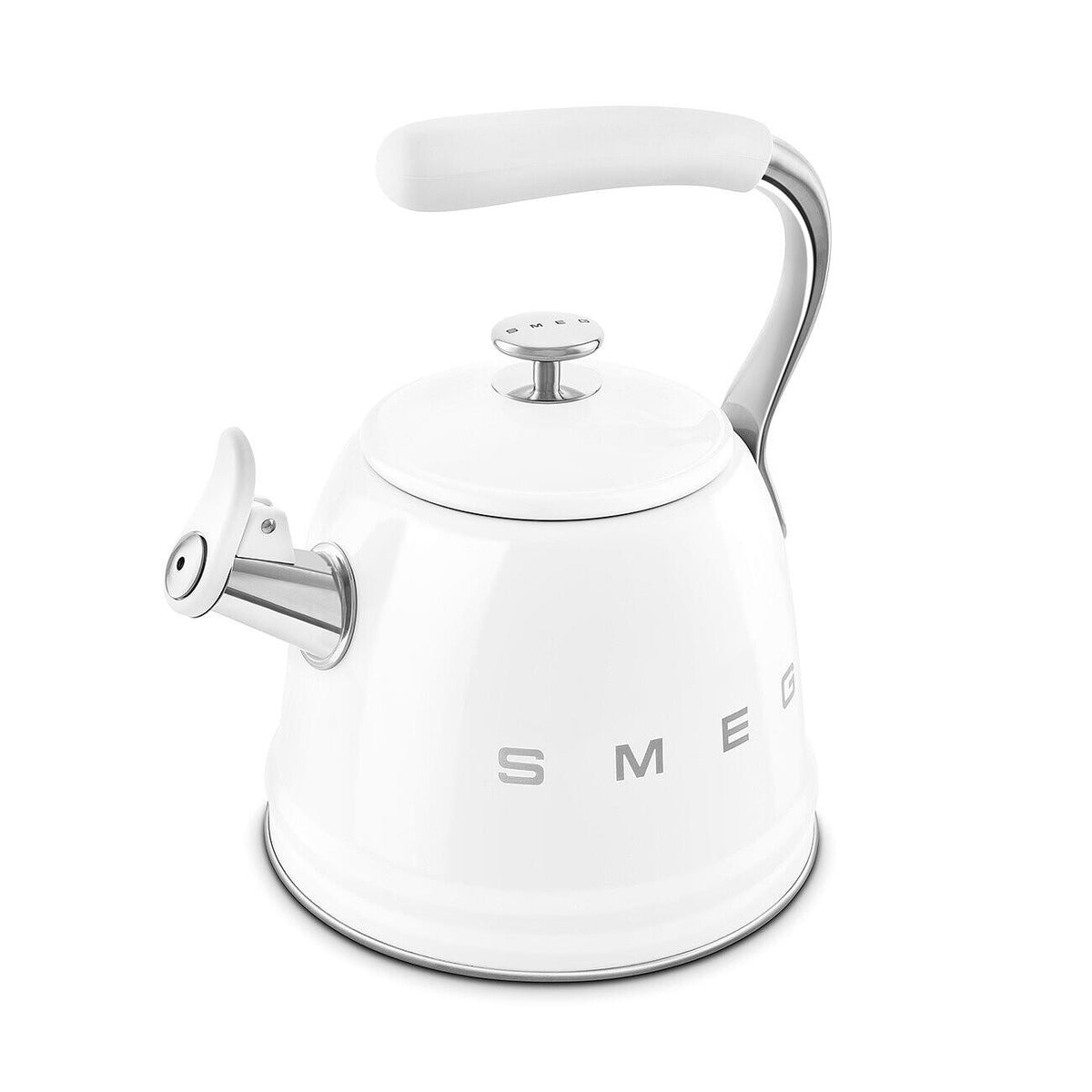 SMEG 50's Retro Style Aesthetic Whistling Kettle - White