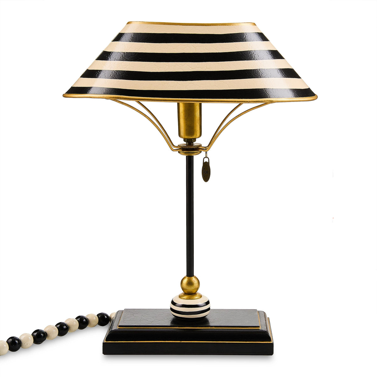 MacKenzie-Childs Black and White Library Lamp