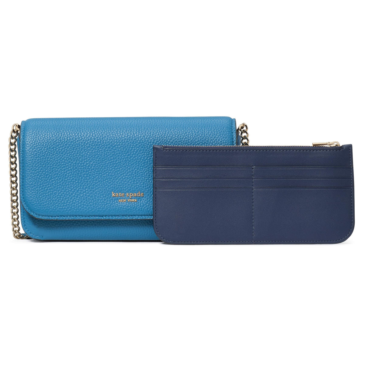 kate spade new york Ava Flap Chain Wallet - Back to School Blues