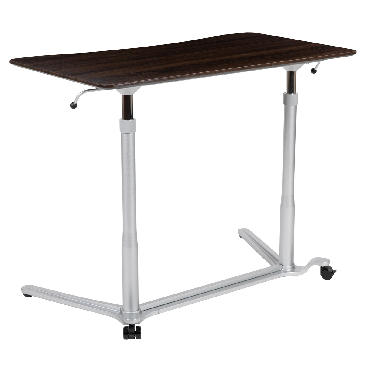 Flash Furniture Cherry Sit-Down, Stand-Up Ergonomic Computer Desk - Standing Desk