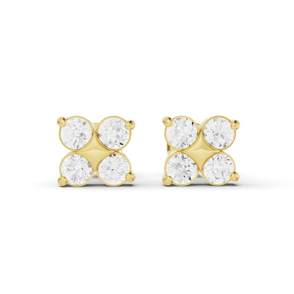 Prestige Boutique Diamonds Lab Diamond Snowflake Earrings Size 0.08 CTW