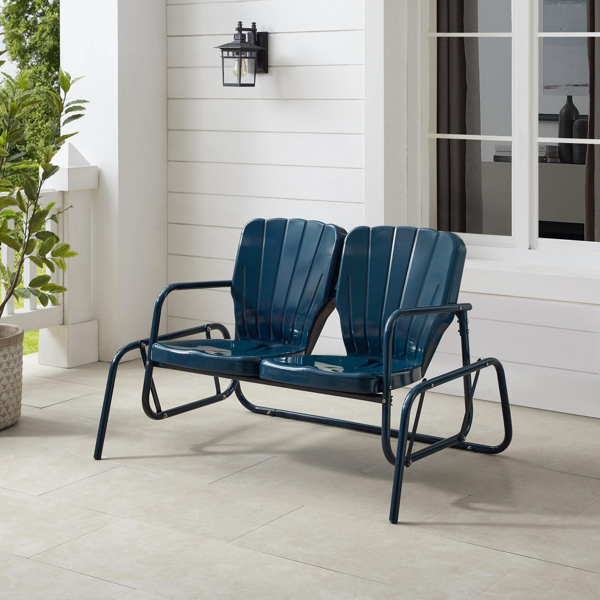 Crosley Outdoor Ridgeland Retro Outdoor Loveseat Glider