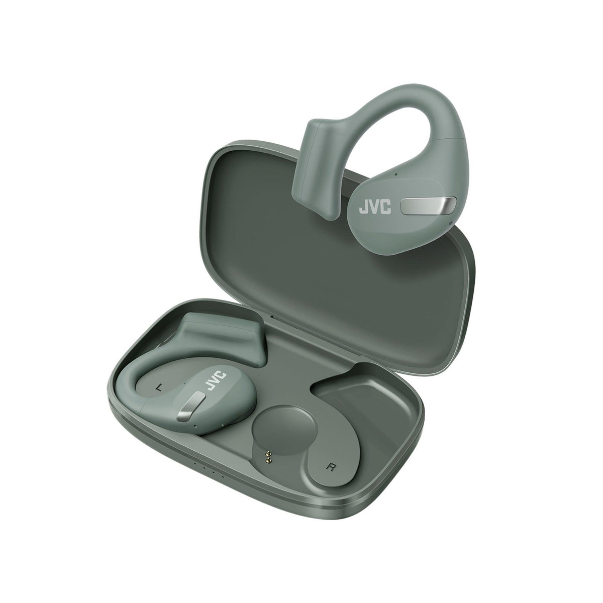 JVC Nearphones Open Ear TWS Earbuds w/ Slim Case Green